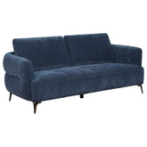 Orleans Furniture - Coaster - Lively Chenille Upholstered Modern Track Arm Sofa Blue - 509041