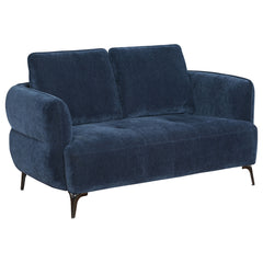 Orleans Furniture - Coaster - Lively Chenille Upholstered Modern Track Arm Loveseat Blue - 509042