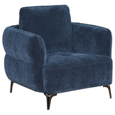 Orleans Furniture - Coaster - Lively Chenille Upholstered Modern Track Arm Chair Blue - 509043