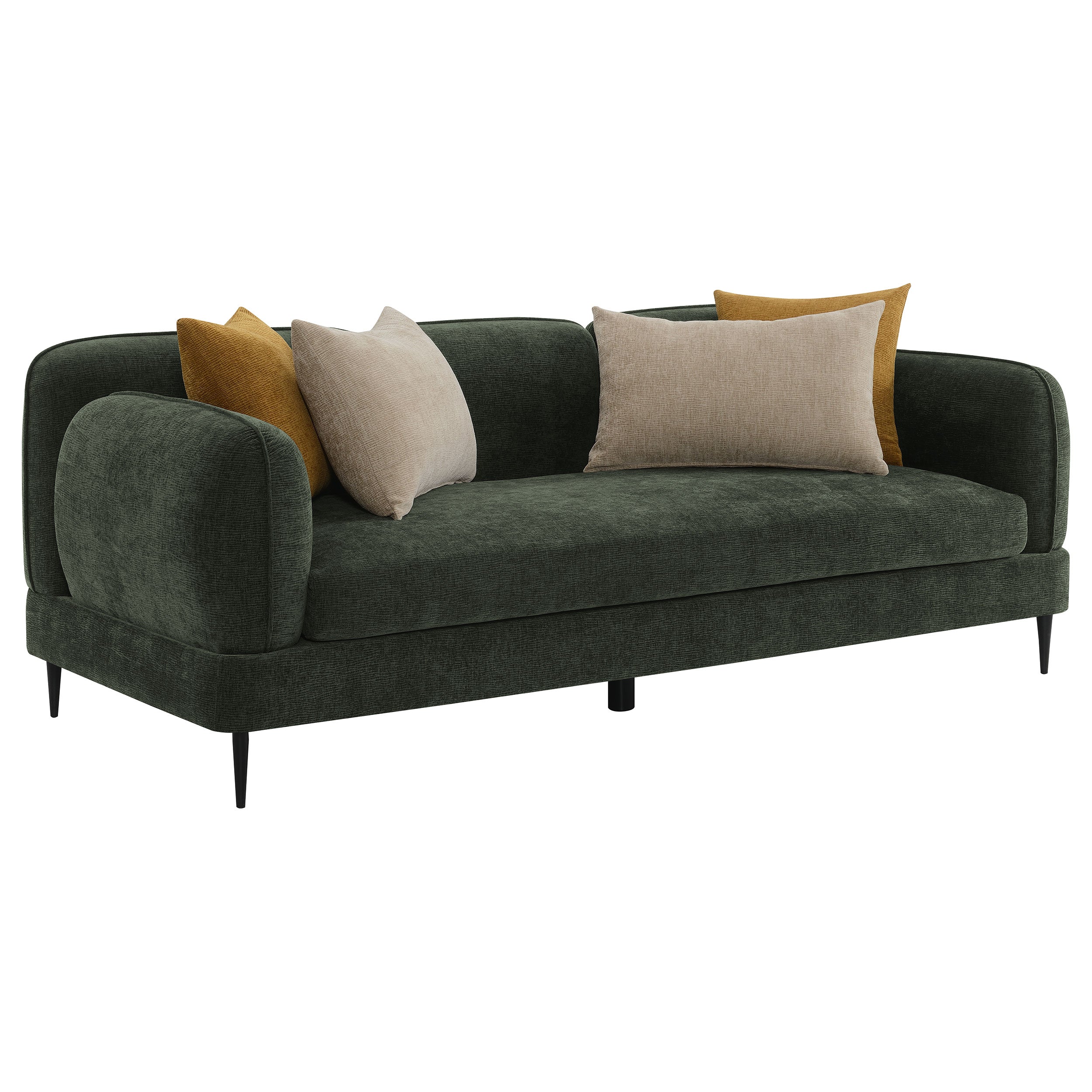 Orleans Furniture - Coaster - Jade Chenille Upholstered Modern Track Arm Sofa Green - 509131