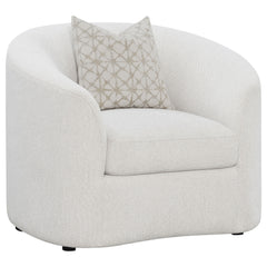 Orleans Furniture - Coaster - Rainn Boucle Upholstered Sloped Arm Accent Chair Latte - 509173