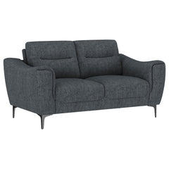 Orleans Furniture - Coaster - Nolan Upholstered Sloped Track Arm Loveseat Charcoal - 509282