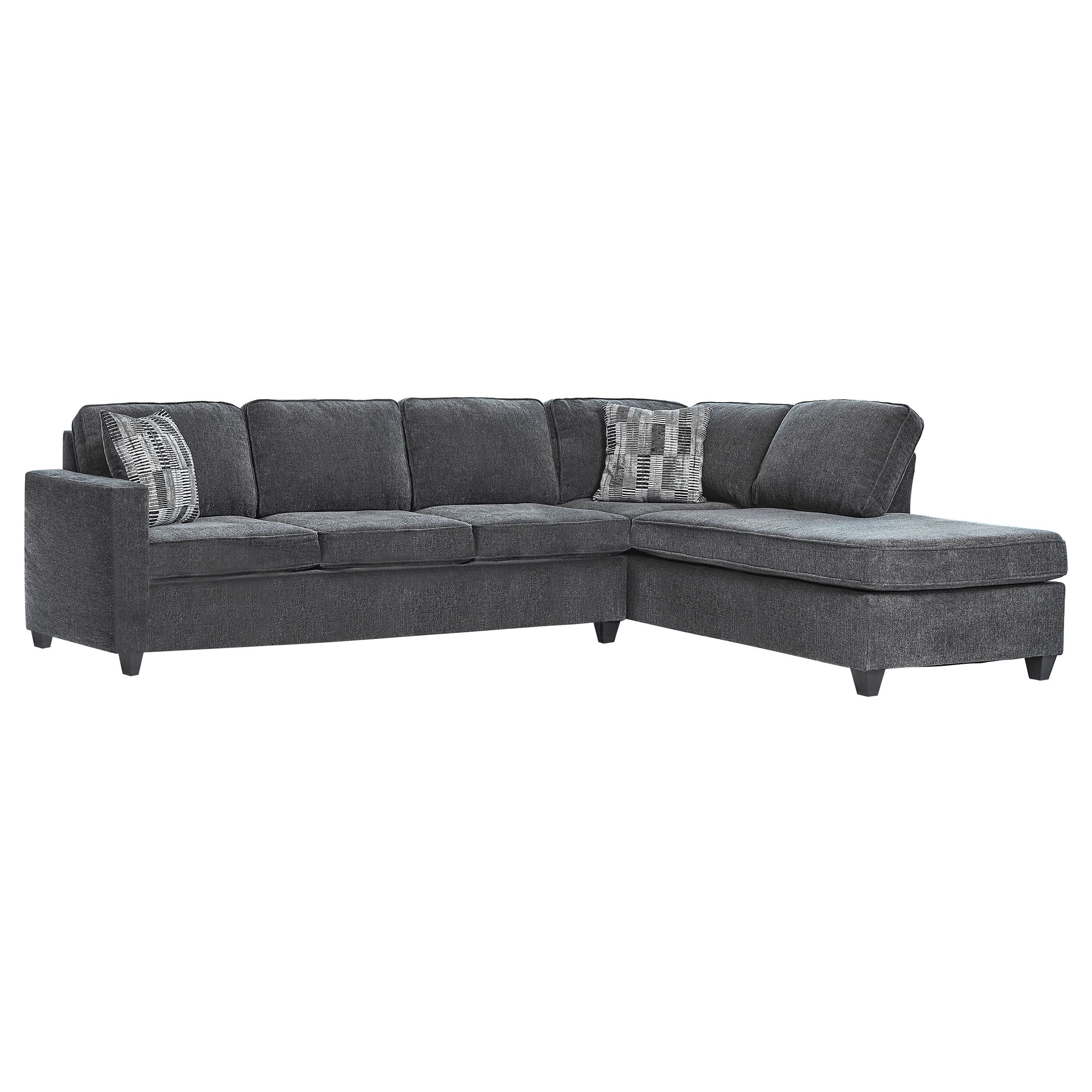 Orleans Furniture - Coaster - Mccord Upholstered Track Arm Sectional Sofa Dark Grey - 509347