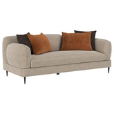 Orleans Furniture - Coaster - Jade Chenille Upholstered Sculpted Track Arm Sofa Latte - 509411