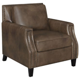 Orleans Furniture - Coaster - Leaton Upholstered Recessed Arm Accent Chair Brown Sugar - 509443