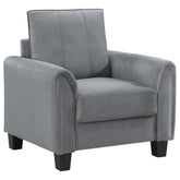 Orleans Furniture - Coaster - Davis Upholstered Rolled Arm Accent Chair Grey - 509636