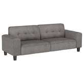 Orleans Furniture - Coaster - Deerhurst Upholstered Track Arm Tufted Sofa Charcoal - 509641