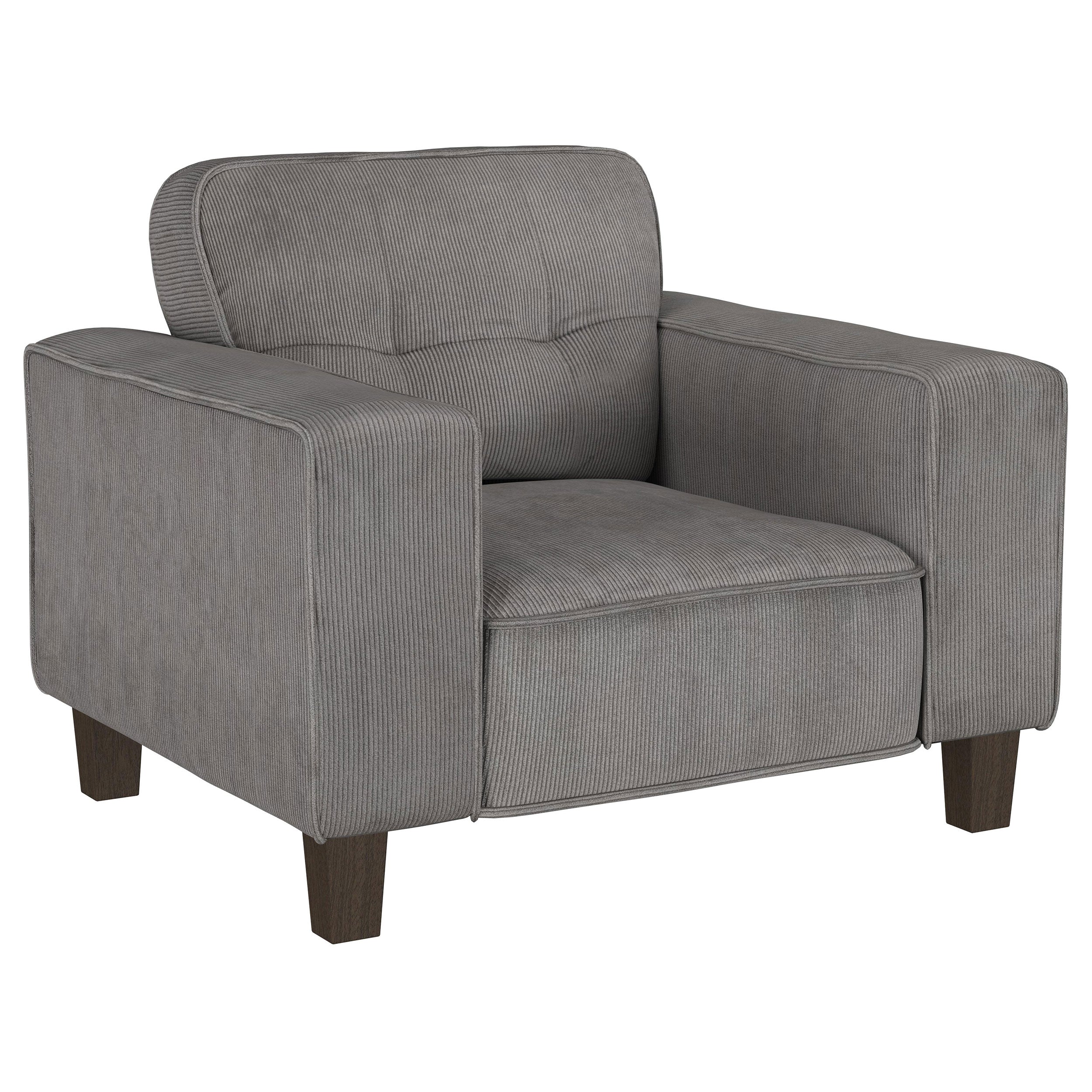 Orleans Furniture - Coaster - Deerhurst Upholstered Track Arm Tufted Accent Chair Charcoal - 509643