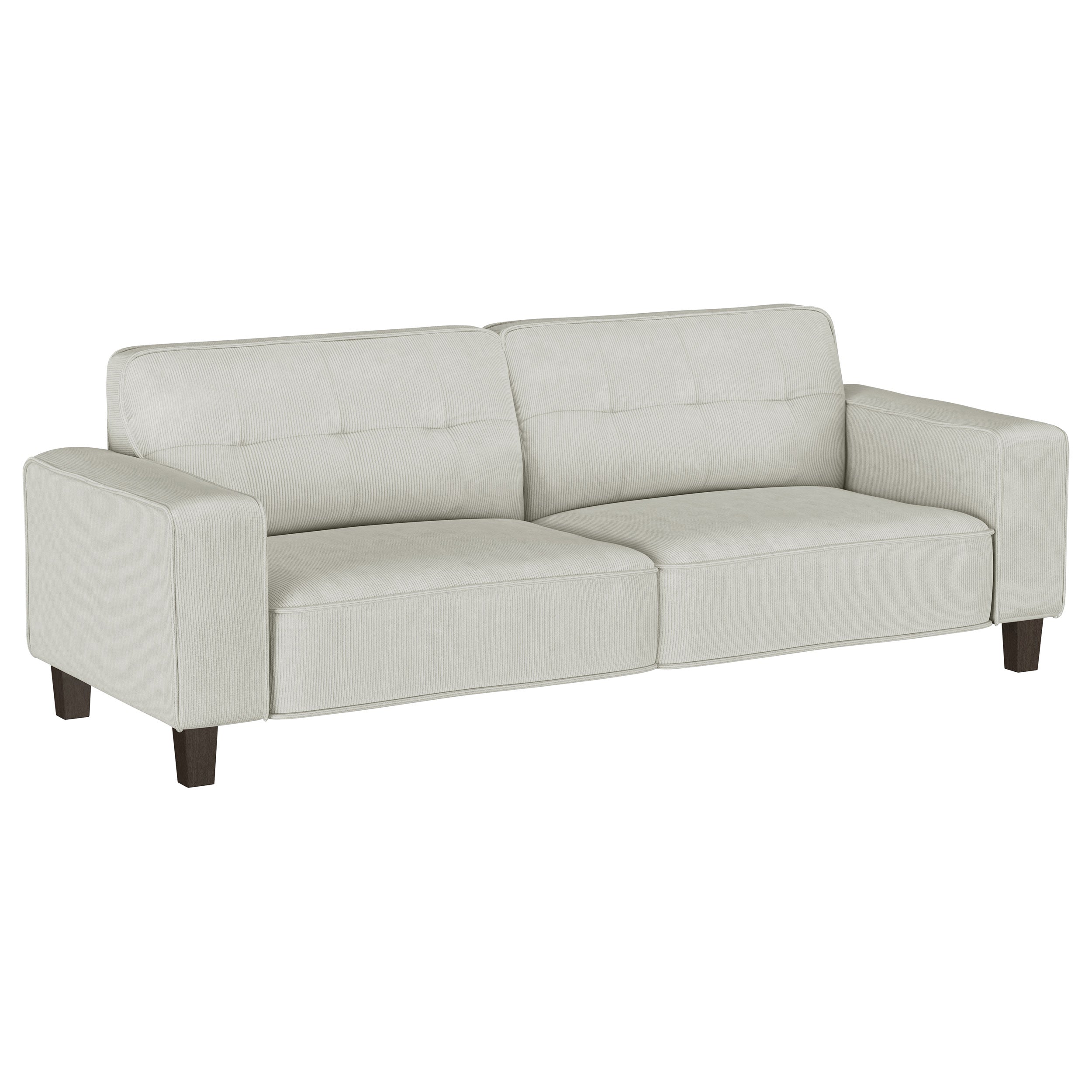 Orleans Furniture - Coaster - Deerhurst Upholstered Track Arm Tufted Sofa Greige - 509647