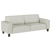 Orleans Furniture - Coaster - Deerhurst Upholstered Track Arm Tufted Sofa Greige - 509647
