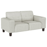 Orleans Furniture - Coaster - Deerhurst Upholstered Track Arm Tufted Loveseat Greige - 509648