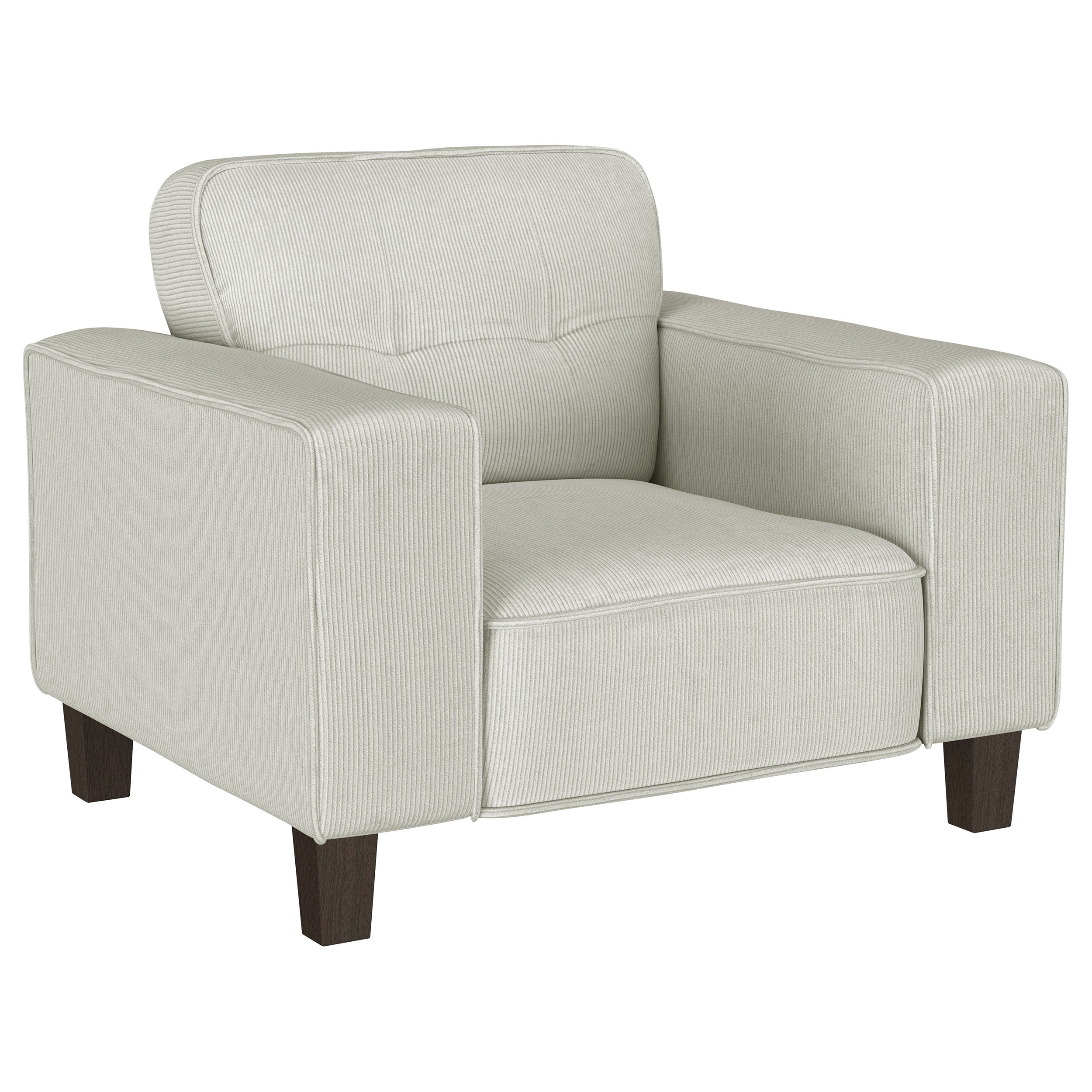 Orleans Furniture - Coaster - Deerhurst Upholstered Track Arm Tufted Accent Chair Greige - 509649