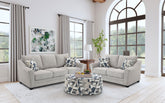 Orleans Furniture - Coaster - Tomkins 2-piece Boucle Upholstered Sofa Set Light Grey - 509671-S2