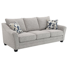 Orleans Furniture - Coaster - Tomkins Boucle Upholstered Sofa Light Grey - 509671