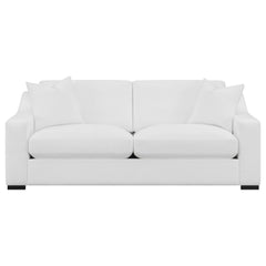 Ashlyn 3-piece Upholstered Sloped Arm Sofa Set White