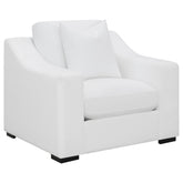 Orleans Furniture - Coaster - Ashlyn Upholstered Sloped Arm Accent Chair White - 509893