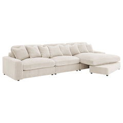 Blaine Upholstered Reversible Chaise Sectional Sofa Sand