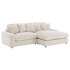 Orleans Furniture - Coaster - Blaine Upholstered Reversible Chaise Sectional Sofa Sand - 509899