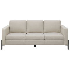 Tilly 2-piece Upholstered Track Arm Sofa Set Oatmeal
