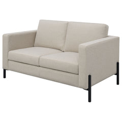 Tilly Upholstered Track Arm Loveseat Oatmeal