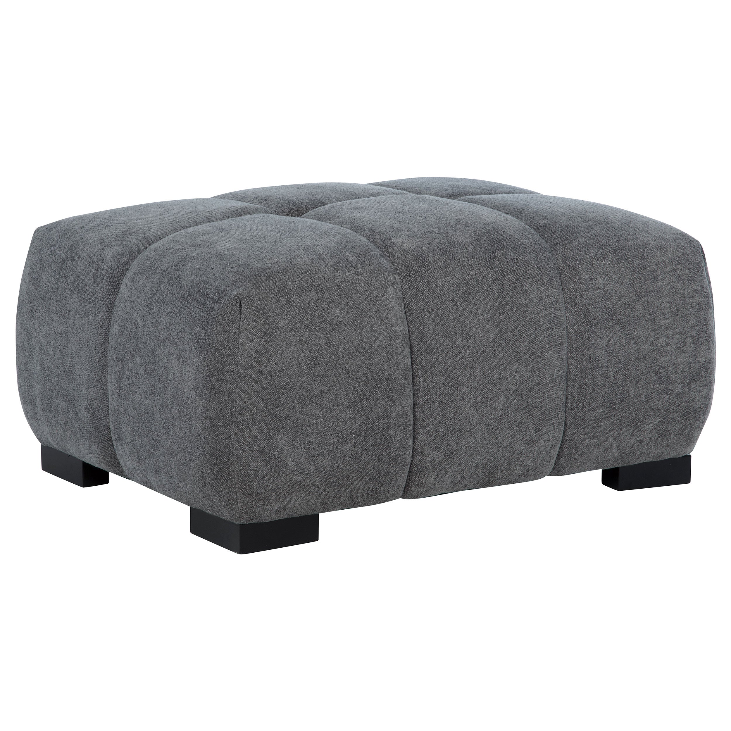 Orleans Furniture - Coaster - Octavia Upholstered Rectangular Ottoman Charcoal Grey - 509968