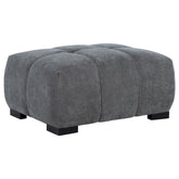 Orleans Furniture - Coaster - Octavia Upholstered Rectangular Ottoman Charcoal Grey - 509968