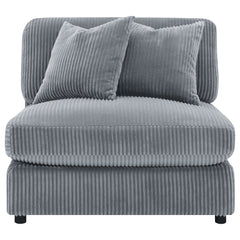 Blaine Upholstered Armless Chair Fog
