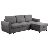 Orleans Furniture - Coaster - Samantha Upholstered Storage Sleeper Sectional Sofa Grey - 511088