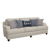 Orleans Furniture - Coaster - Glenn Upholstered English Arm Sofa Light Grey and Blue - 511091