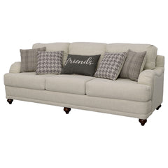 Glenn Upholstered English Arm Sofa Light Grey and Grey