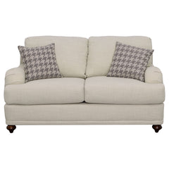 Glenn Upholstered English Arm Loveseat Light Grey and Grey