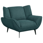 Orleans Furniture - Coaster - Acton Upholstered Flared Arm Accent Chair Teal Blue - 511163