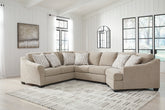 Orleans Furniture - Ashley Furniture - Brogan Bay Sectional - LAF 3-Piece Sectional with Cuddler / Cork - 52705S1