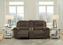 Orleans Furniture - Ashley Furniture - Next-Gen Gaucho Living Room - DBL Rec Loveseat w/Console / Espresso - 5420494