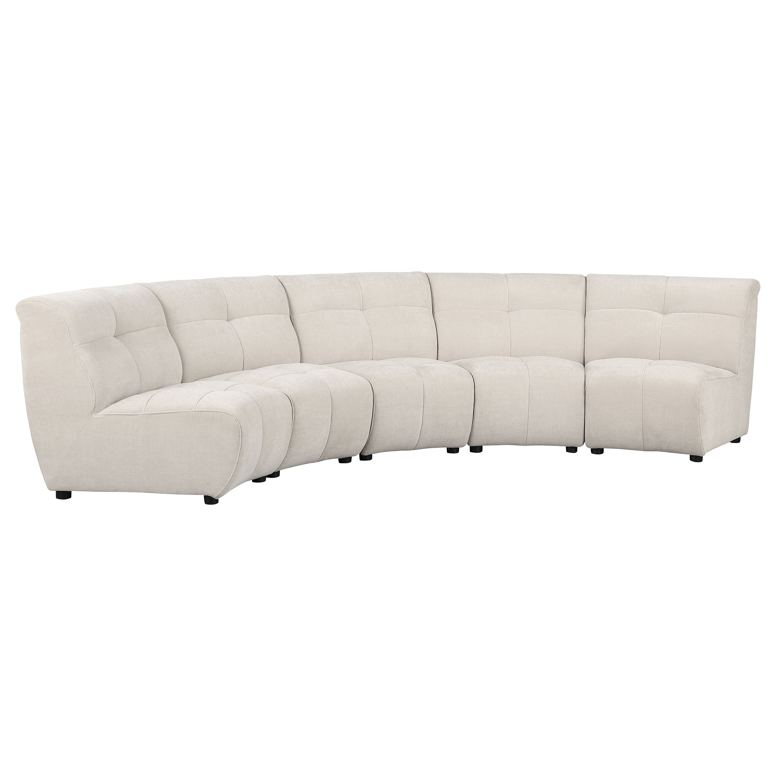 Orleans Furniture - Coaster - Charlotte 5-piece Upholstered Modular Sectional Sofa Ivory - 551300-S5