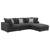 Orleans Furniture - Coaster - Serene 4-piece Upholstered Modular Sectional Sofa Charcoal - 551324-SETB