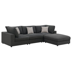 Orleans Furniture - Coaster - Serene 4-piece Upholstered Modular Sectional Sofa Charcoal - 551324-SETB