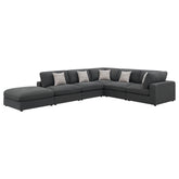 Orleans Furniture - Coaster - Serene 6-piece Upholstered Modular Sectional Sofa Charcoal - 551324-SET