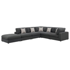 Orleans Furniture - Coaster - Serene 6-piece Upholstered Modular Sectional Sofa Charcoal - 551324-SET