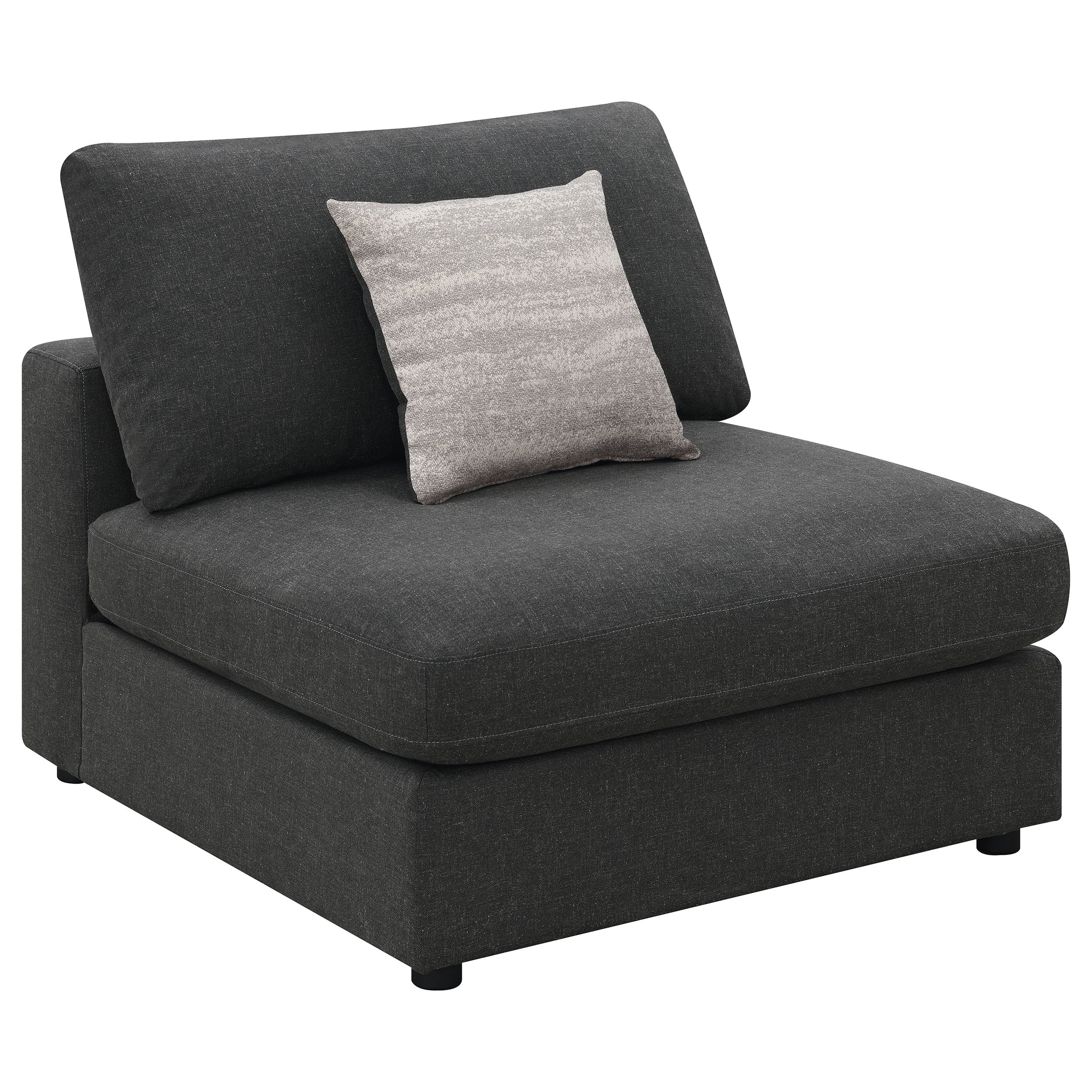Orleans Furniture - Coaster - Serene Upholstered Armless Chair Charcoal - 551324
