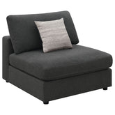 Orleans Furniture - Coaster - Serene Upholstered Armless Chair Charcoal - 551324