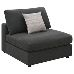 Orleans Furniture - Coaster - Serene Upholstered Armless Chair Charcoal - 551324