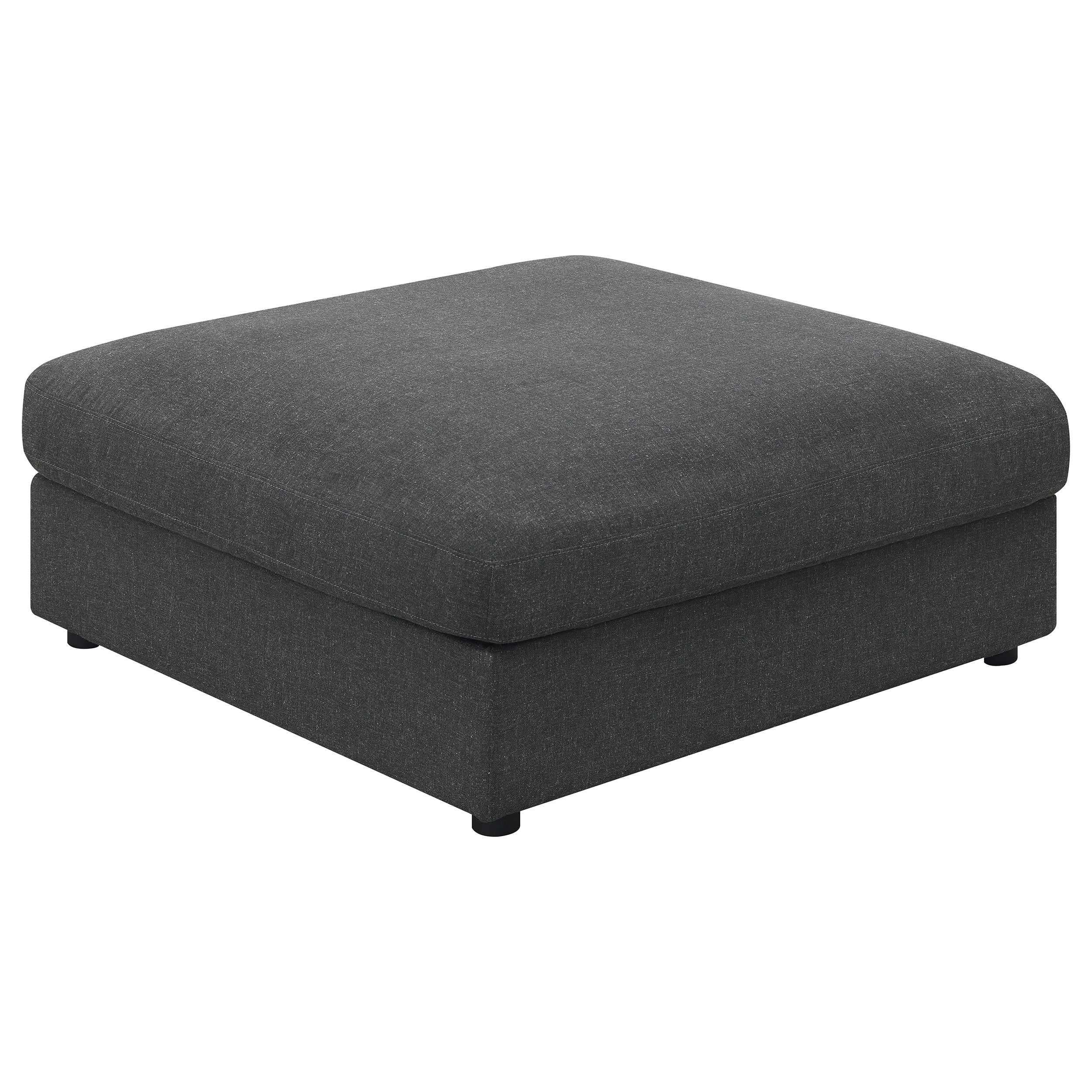 Orleans Furniture - Coaster - Serene Square Upholstered Ottoman Charcoal - 551326