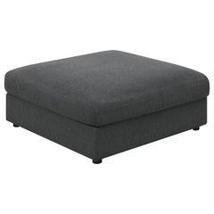 Orleans Furniture - Coaster - Serene Square Upholstered Ottoman Charcoal - 551326