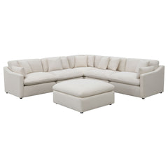 Orleans Furniture - Coaster - Hobson 6-piece Upholstered Modular Sectional Sofa Ivory - 551451-SET