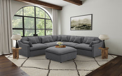Hobson 6-piece Upholstered Modular Sectional Sofa Charcoal