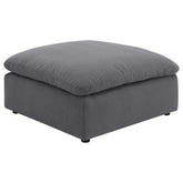 Orleans Furniture - Coaster - Hobson Square Upholstered Ottoman Charcoal - 551457