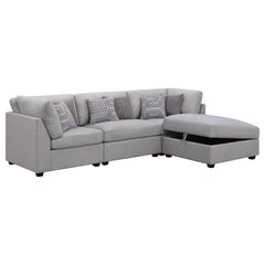 Cambria 4-piece Upholstered Modular Sectional Sofa Grey