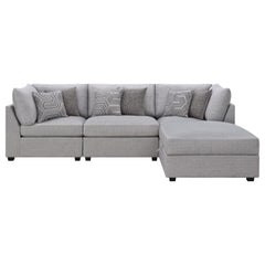 Cambria 4-piece Upholstered Modular Sectional Sofa Grey