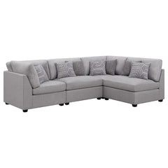 Orleans Furniture - Coaster - Cambria 4-piece Upholstered Modular Sectional Sofa Grey - 551511-S4B